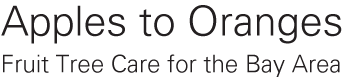 apples to oranges logo text